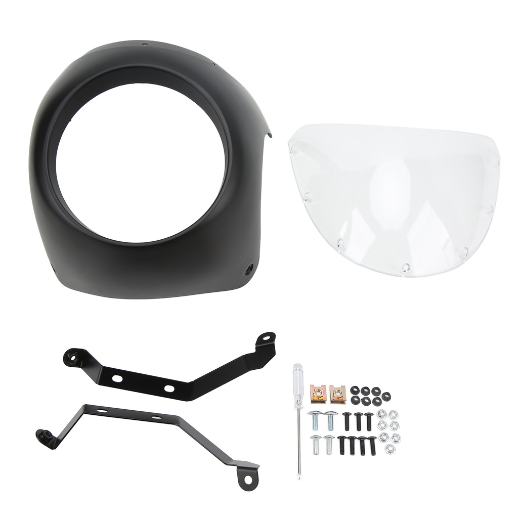 Motorlife Đèn pha xe máy phía trước 7in Fairing Bề mặt nhẵn Chống lão hóa mài mòn Phù hợp cho tròn Xe