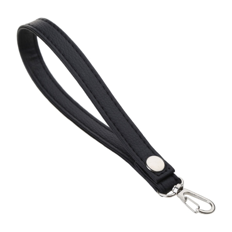 Dây Đeo Tay Thay Thế Bằng Da PU Màu Đen Cho Chìa Khóa