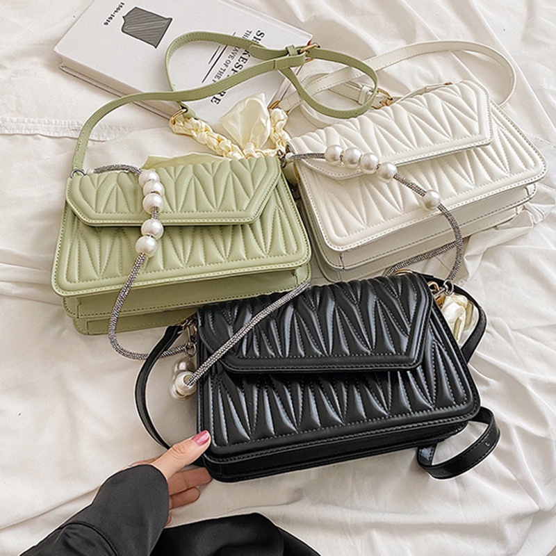 Ielgy niche Túi Đeo Vai Kết Cấu Tinh Tế Đa Năng Phong Cách Ngoại Quốc Cho Nữ