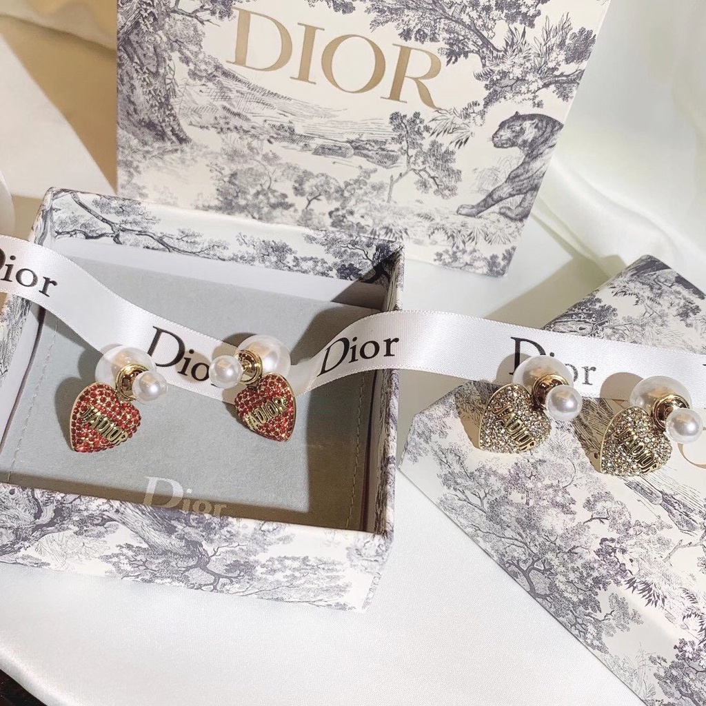 Khuyên Tai Tròn Khắc Chữ Dior Bằng Thép Titanium Thời Trang Cho Nữ