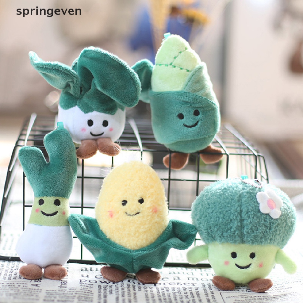 Đồ chơi nhồi bông Hình Trái Bắp Broccoli Hoạt Hình Trang Trí Ba Lô / Móc Khóa Xe Hơi / Quà Tặng Cho Bé