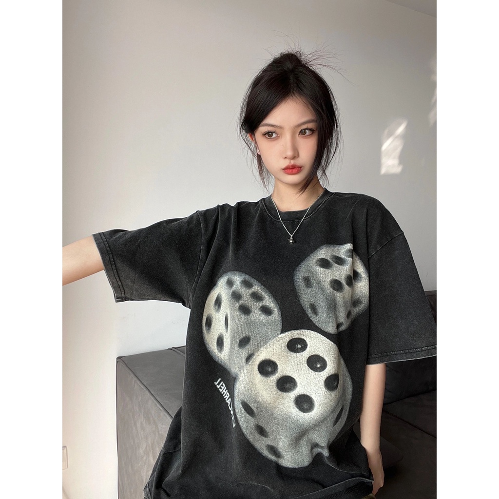 NRVP Áo Thun Đen 100% Cotton Tay Ngắn Dáng Rộng Phong Cách Hàn Quốc Cho Nữ Có Size 5XL