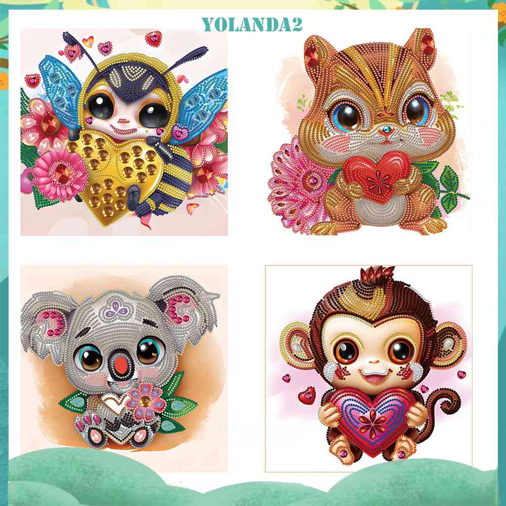 Bộ Tranh Đính Đá 5D Họa Tiết Động Vật Độc Đáo DIY Dùng Trang Trí Nhà Cửa