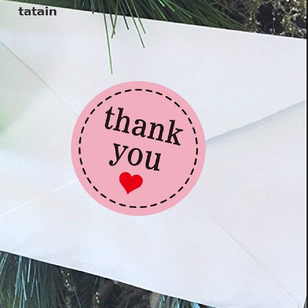 Set 500 Sticker 1 inch In Chữ Thank You Dán Trang Trí Tiệc