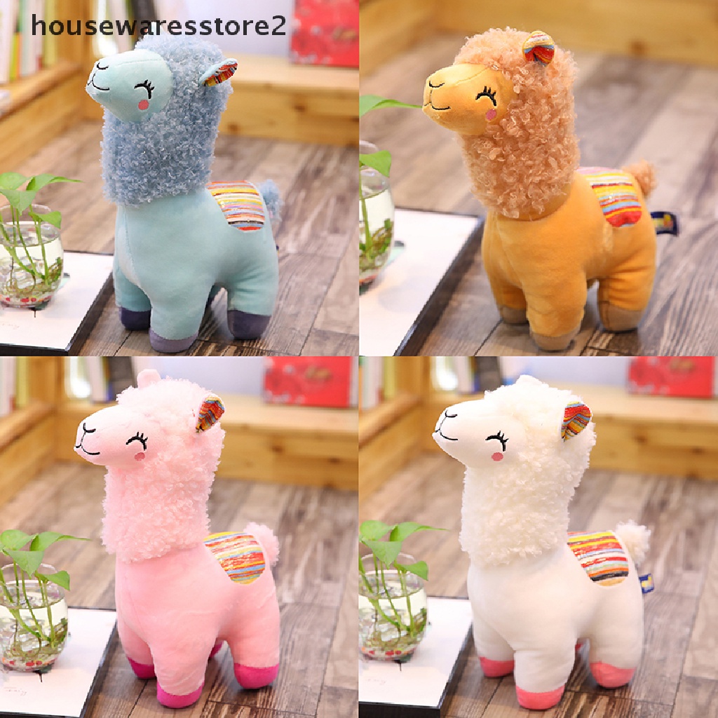 [housewaresstore2] Đồ chơi nhồi bông Hình Lạc Đà Alpaca Kẻ Sọc Mặt Cười Quà Tặng Sinh Nhật Cho Bé