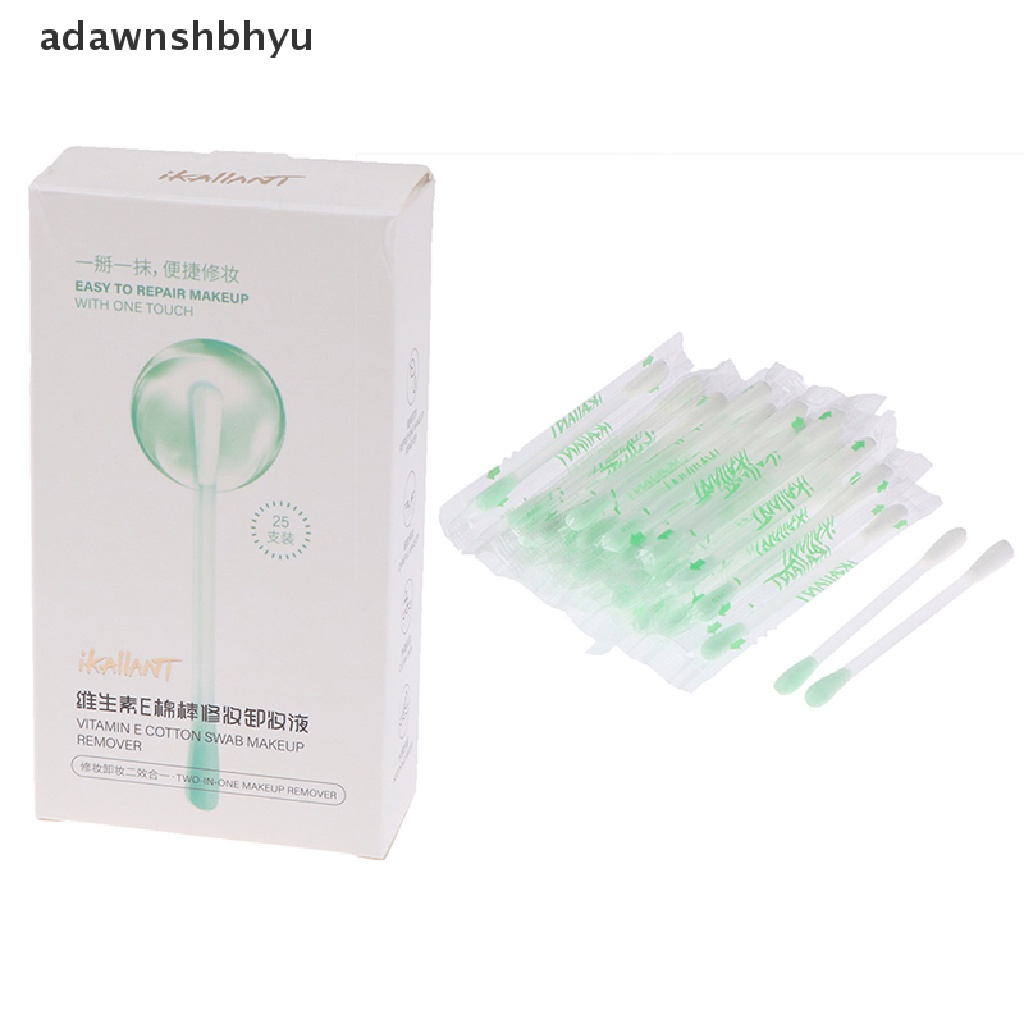 Hộp 25 Bông Tăm Hai Đầu Trang Điểm Mắt / Mặt adawnshbhyu