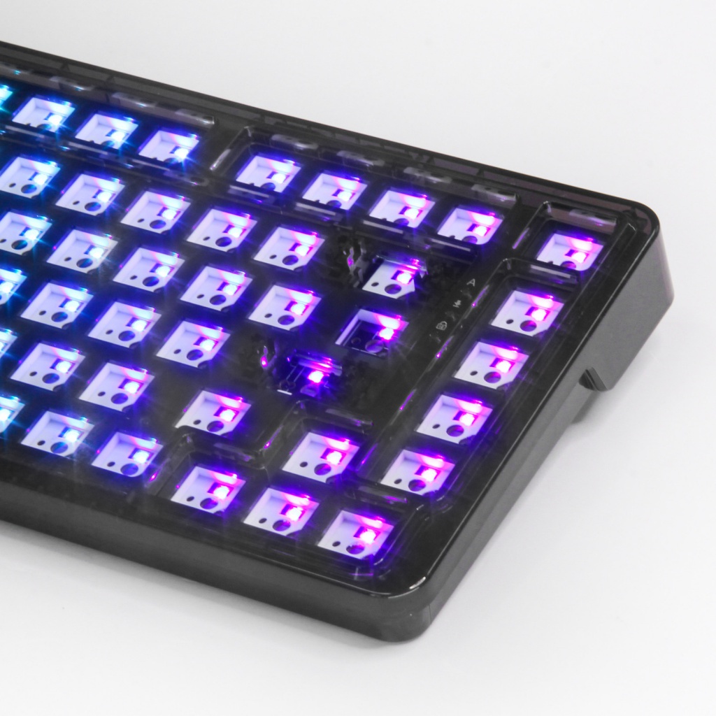 Bàn Phím Cơ Chơi game Có Dây 75% zt82 Trong Suốt Màu Cầu Vồng