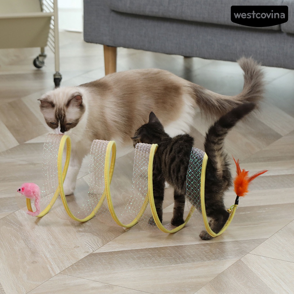 [COD]♝Đồ Chơi Đường Hầm Hình Chữ S Chống Rách Có Thể Gấp Gọn Tiện Dụng Cho Mèo Cưng