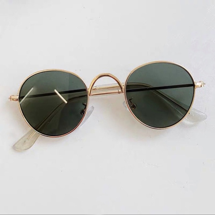 Kính Mát Gọng Kim Loại Họa Tiết Hoạt Hình Phong Cách vintage Cho Bé 1-5 Tuổi