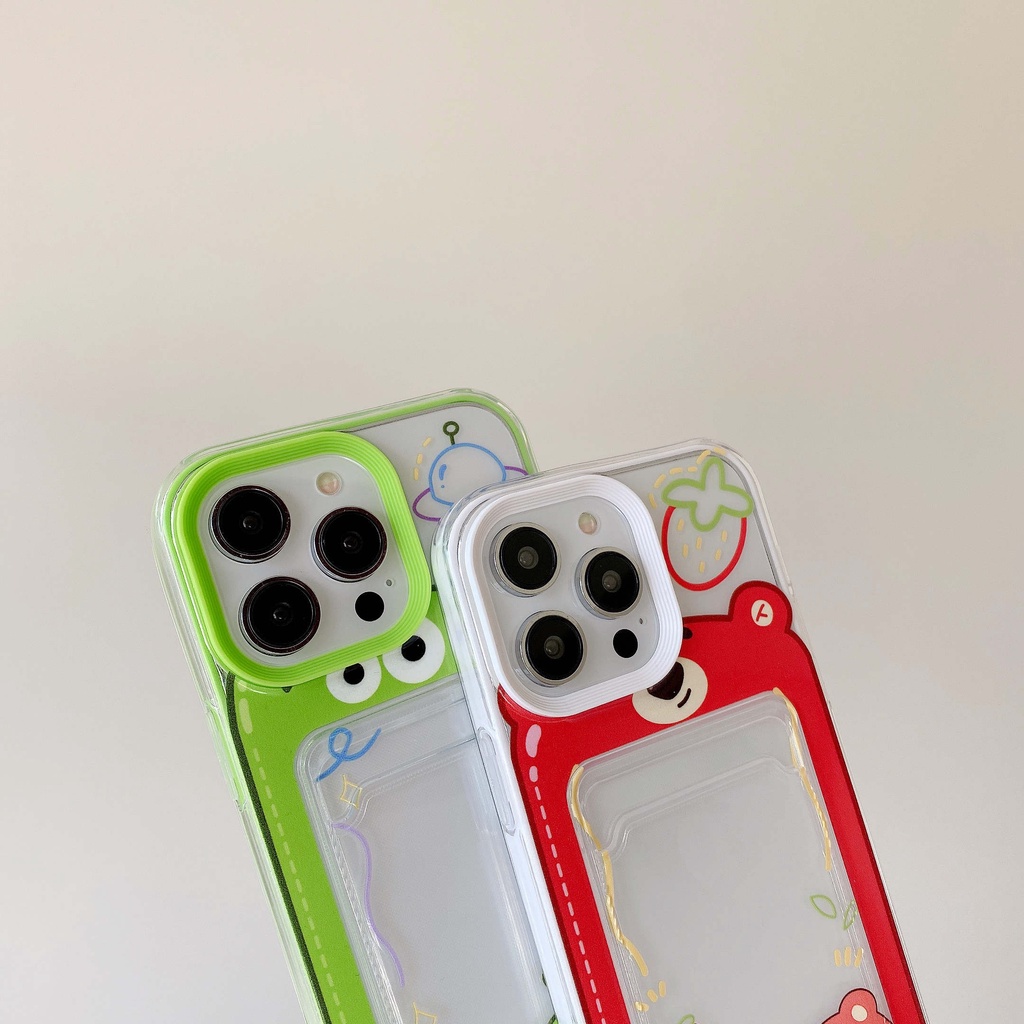 Ốp Điện Thoại Trong Suốt Chống Sốc Họa Tiết Người Ngoài Hành Tinh Cho iPhone 14ProMax 13 12Pro 11Promax 11 XS 7P