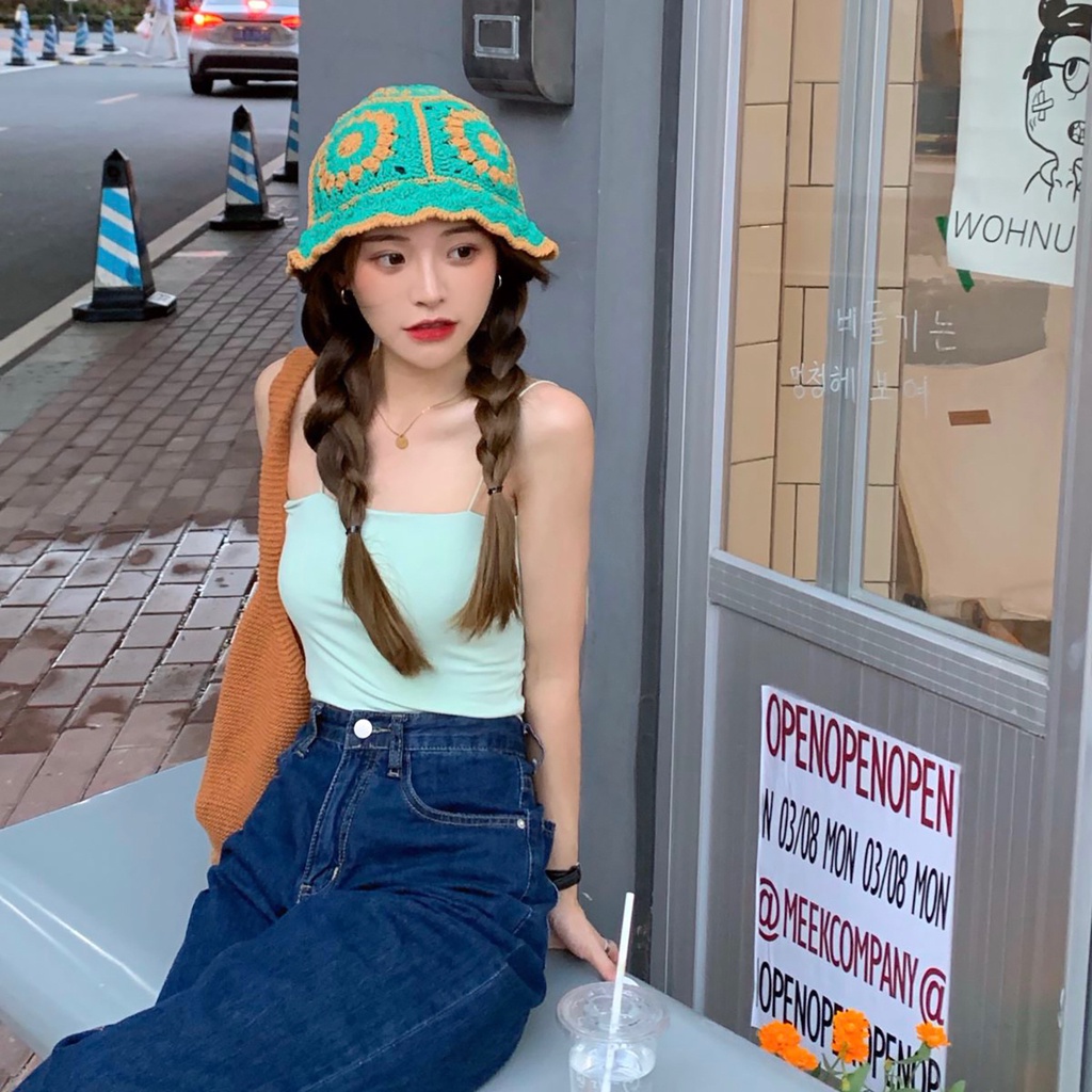 Mũ Len Tai Bèo Phong Cách Hàn Quốc Xinh Xắn Cho Nữ