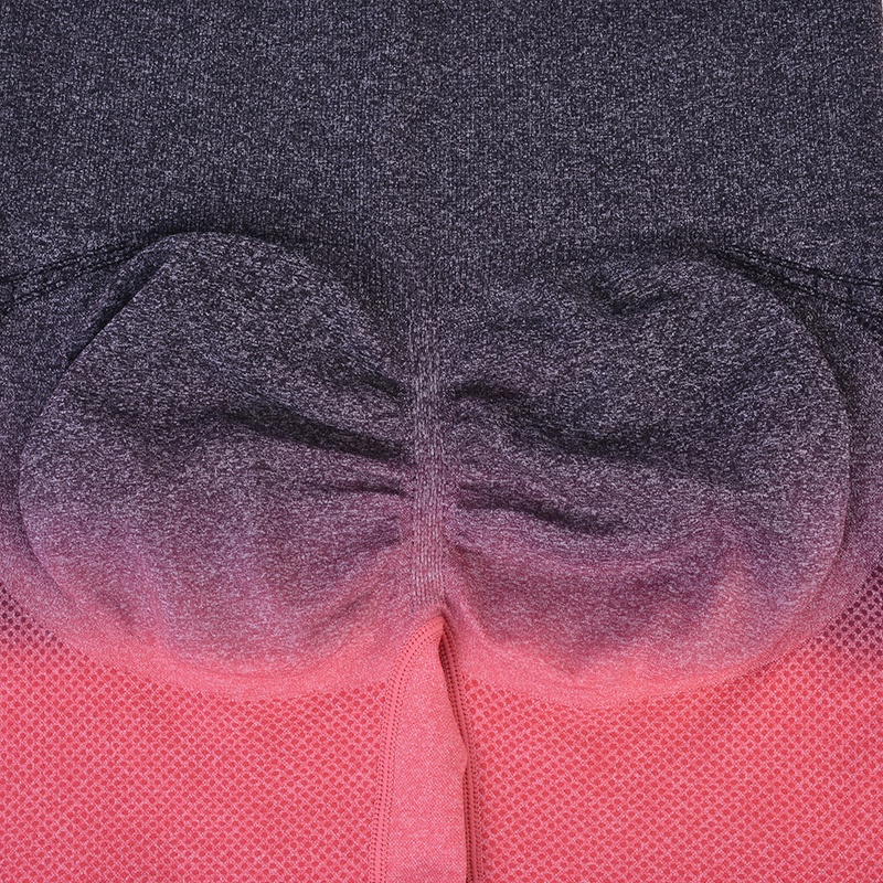 Quần Short Thể Thao Lưng Cao Màu Sắc Gradient Thời Trang Cho Nữ