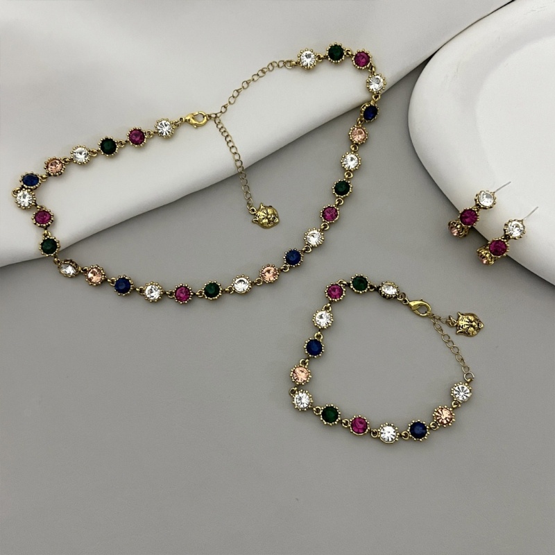 Bộ Trang Sức Đính Đá Thời Trang Dành Cho Nữ