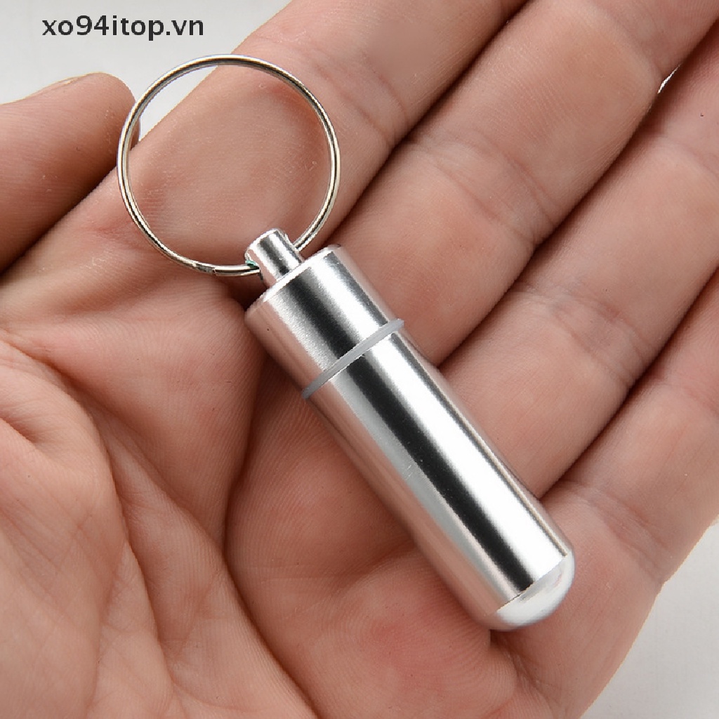 Hộp Đựng Tăm Xỉa Răng Bằng Nhôm Chống Thấm Nước Có Móc Khóa Tiện Dụng Mang Theo Du Lịch / Cắm Trại