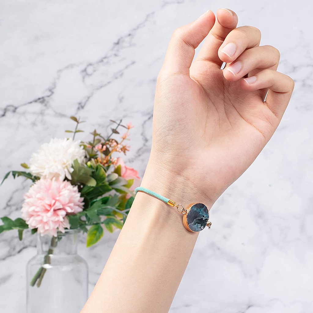 Set 1-2 Vòng Tay Dây Nylon Mạ Vàng 18K Không Chứa Niken Và Chì