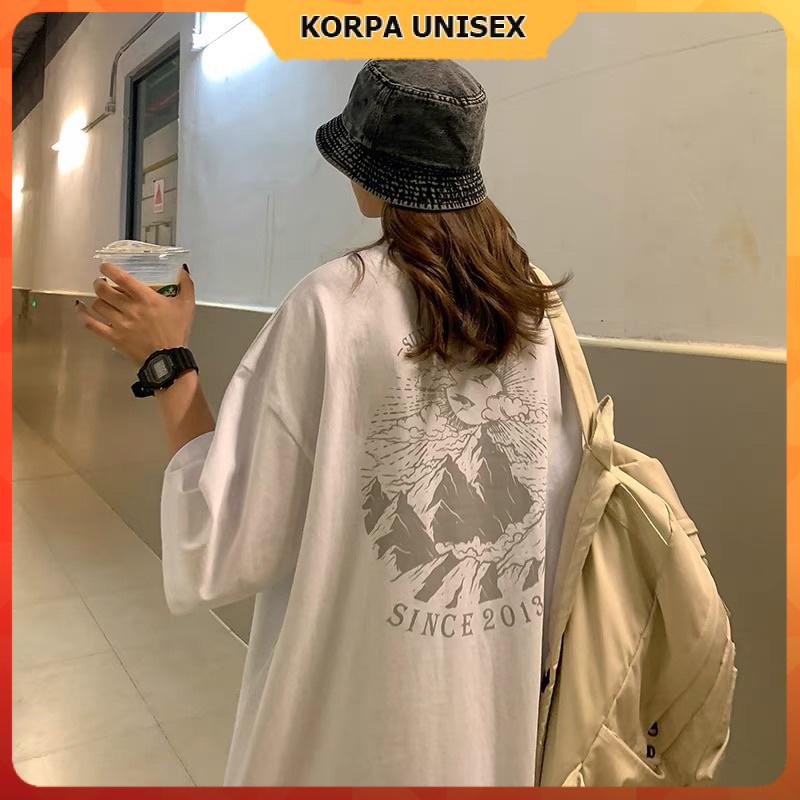 [ Ảnh Thật ] Áo thun tay lỡ form rộng in hình ngọn núi SUN SCENERY - phông ulzzang oversize unisex nam nữ