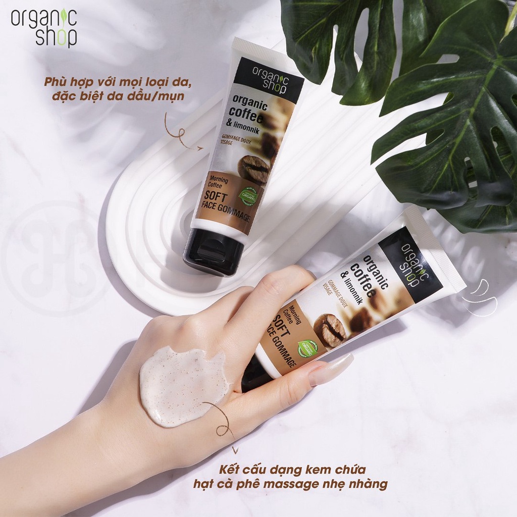 Tẩy tế bào chết Organic Coffee &amp; Powder Face Gommage của Nga
