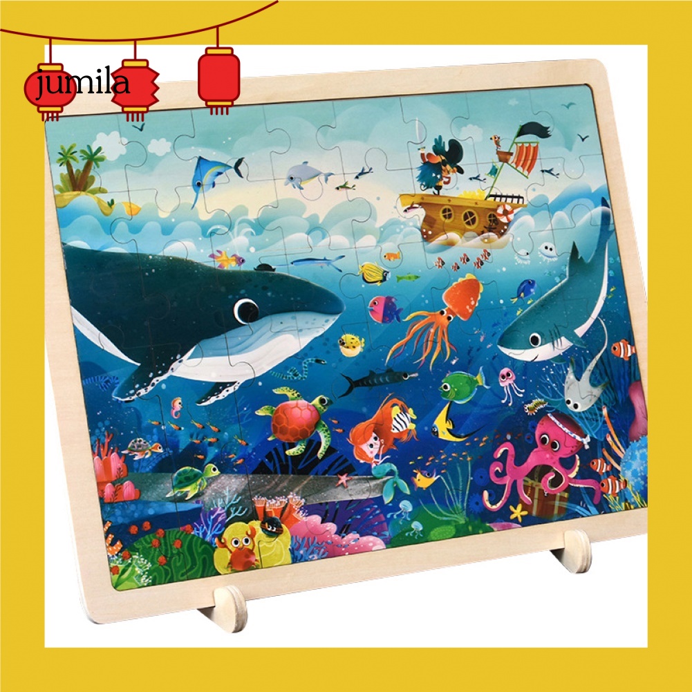 Đồ Chơi Xếp Hình Thế Giới Khủng Long Bằng Gỗ Giáo Dục Sớm Cho Bé