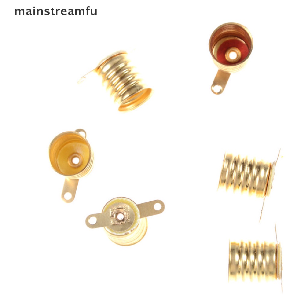 Bộ 5 Chuôi Bóng Đèn Thẳng E10 Bằng Đồng Thau Linh Hoạt Tiện Dụng