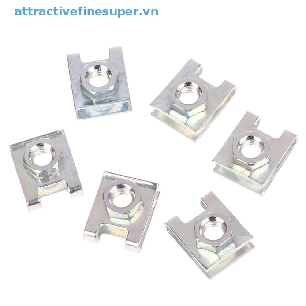 10 Ốc Vít 6mm Cố Định Biển Số Xe Hơi