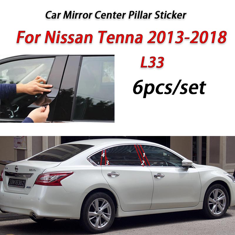 Phim Dán Trang Trí Cửa Sổ Xe Hơi Màu Đen Bóng Cho Nissan Teana J31 J32 L33 2013-2018 2020