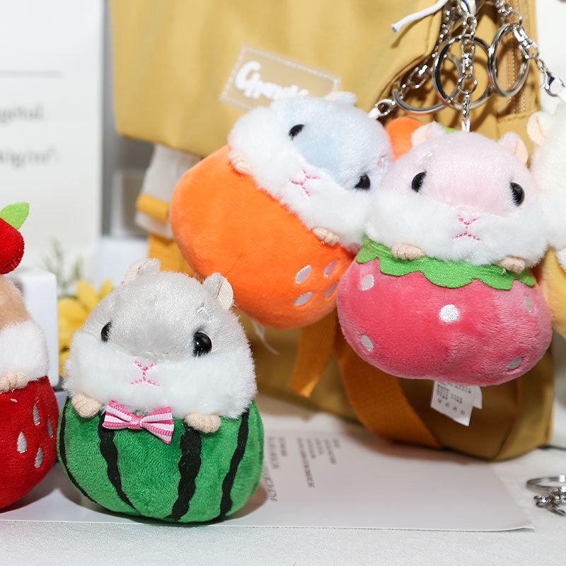 Móc Khóa Hình Chuột hamster Nhồi Bông mini Dễ Thương