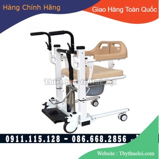 Ghế nâng hạ người bệnh đi tắm đi vệ sinh - Xe lăn nâng hạ người già yếu