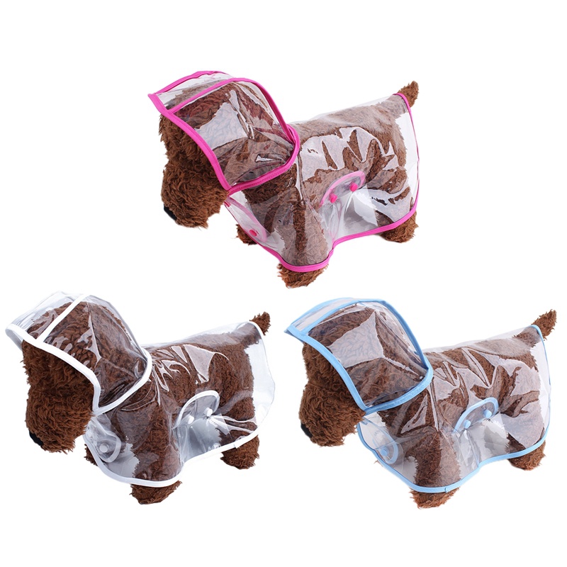 Áo Mưa Trong Suốt Có Mũ Trùm Tiện Dụng Dành Cho Cún Cưng