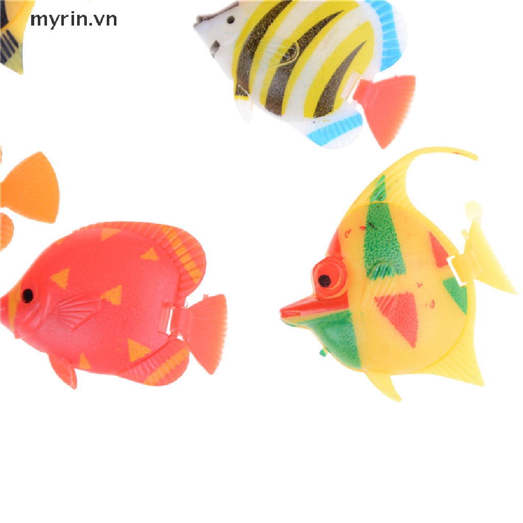Set 10 Cá Giả Bằng Nhựa Màu Sắc Dùng Trang Trí Bể Cá
