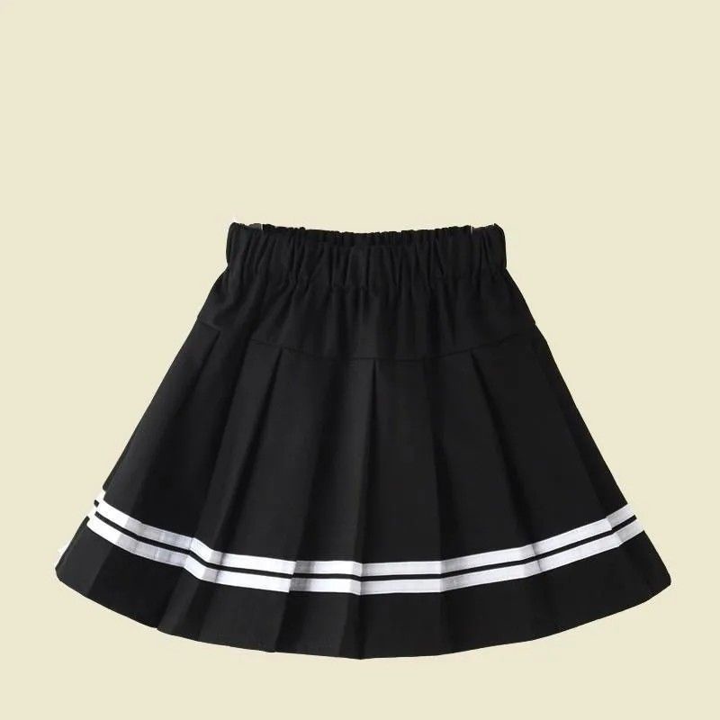 Chân Váy Xếp Ly Sọc Ca Rô Đỏ Phong Cách Preppy Thời Trang Xuân Thu Xinh Xắn Cho Bé Gái