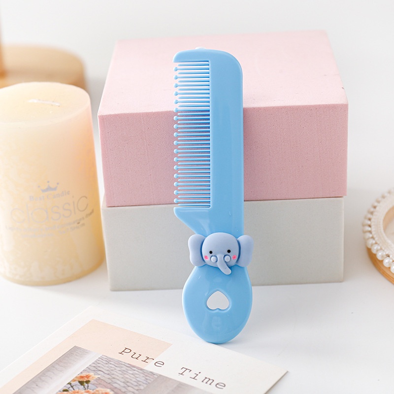 Lược Chải Tóc Mái Tròn Mini Di Động Họa Tiết Hoạt Hình Dễ Thương Cho Bé Gái