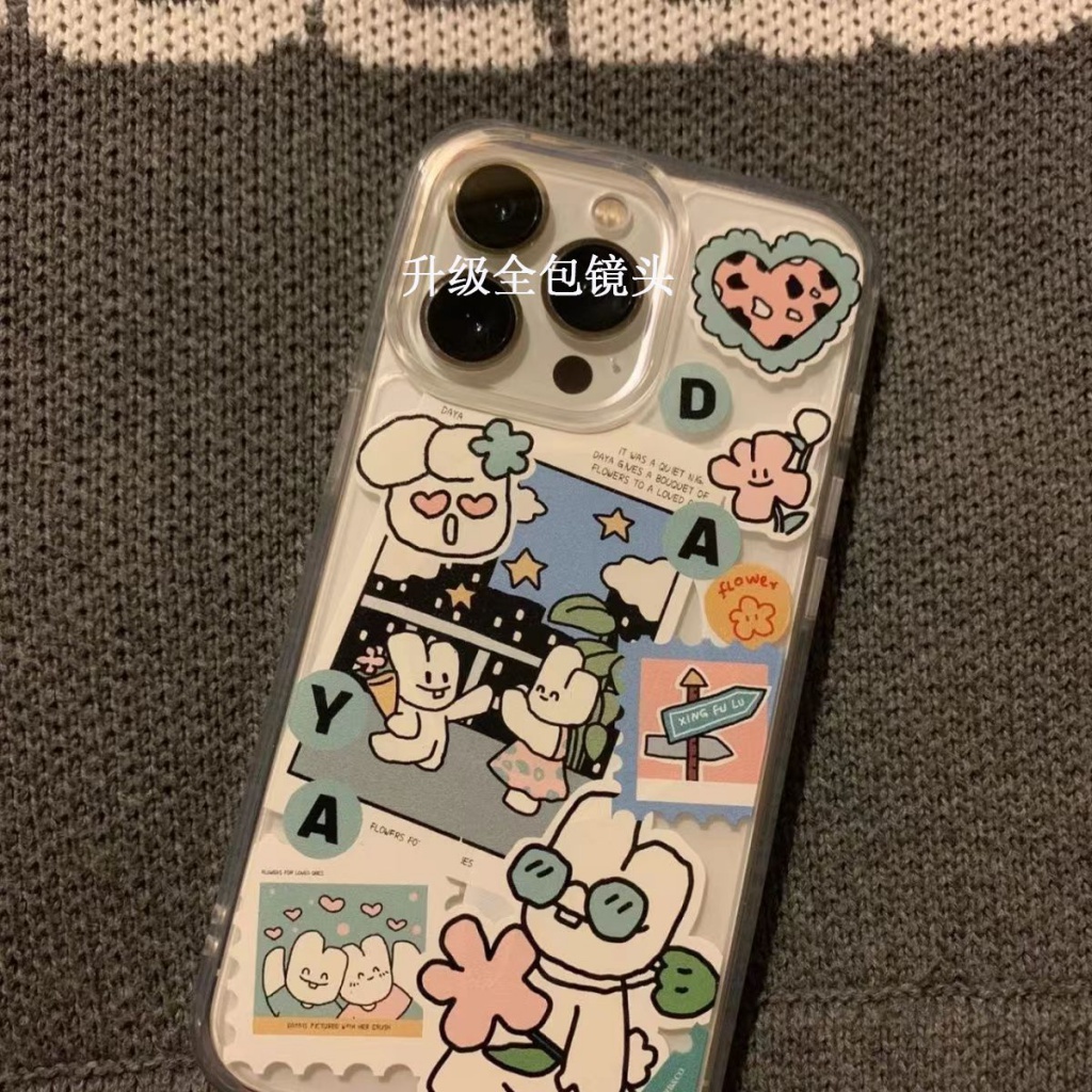 ✅Ốp Điện Thoại Mềm Trong Suốt Họa Tiết Chú Thỏ Nhỏ Dễ Thương Cho iPhone14 / 13promax 12 11 xr x 8pins