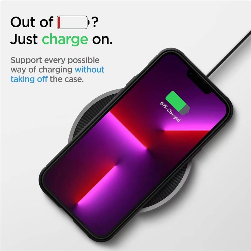 SPIGEN Ốp Lưng Nhám Viền Màu Cho Điện Thoại iPhone 13 / 13 Pro / 13 Pro Max / 12 / 12 Pro / 12 Pro Max