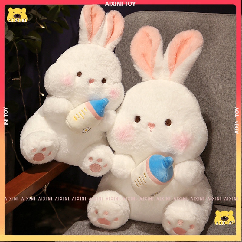 Thỏ Nhồi Bông Mềm Mại Làm Quà Tặng Sinh Nhật Cho Bé