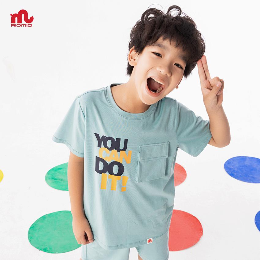 Áo thun cotton túi hộp Riomio 7,8,9,10,11,12 tuổi co giãn 4c mềm mại thoáng khí cho bé đi chơi mặc nhà RA561