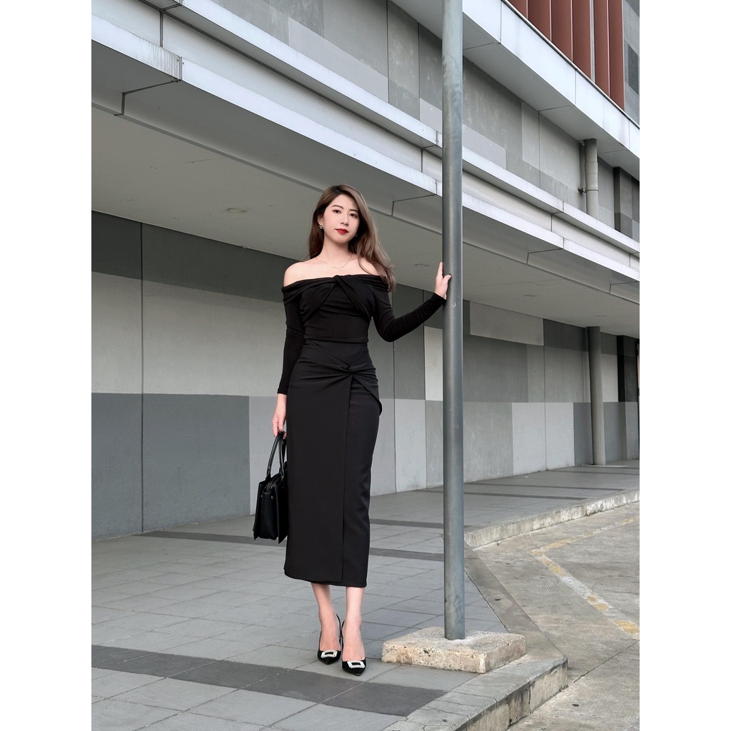 Chân váy nữ kiểu xoắn vạt skirt dáng dài Thân Tam Thảo Fashion , thiết kế sang trọng 2 lớp cạp đai cao cấp 4YOUNG CV3569