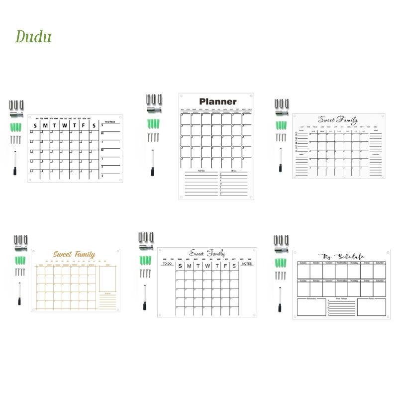 Dudu Lịch Acrylic Trắng Trong Suốt Treo Tường Lên Kế Hoạch & Tạp Hóa