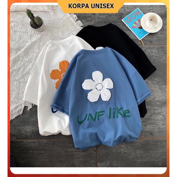 Áo thun tay lỡ form rộng hoa UNF Like - Unisex nam nữ đều mặc được