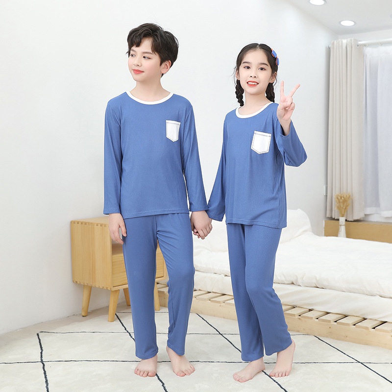 Bộ Đồ Ngủ 2 Món Bằng Vải Modal Mềm Mại Chất Lượng Cao Thời Trang Xuân Hè Cho Bé Trai