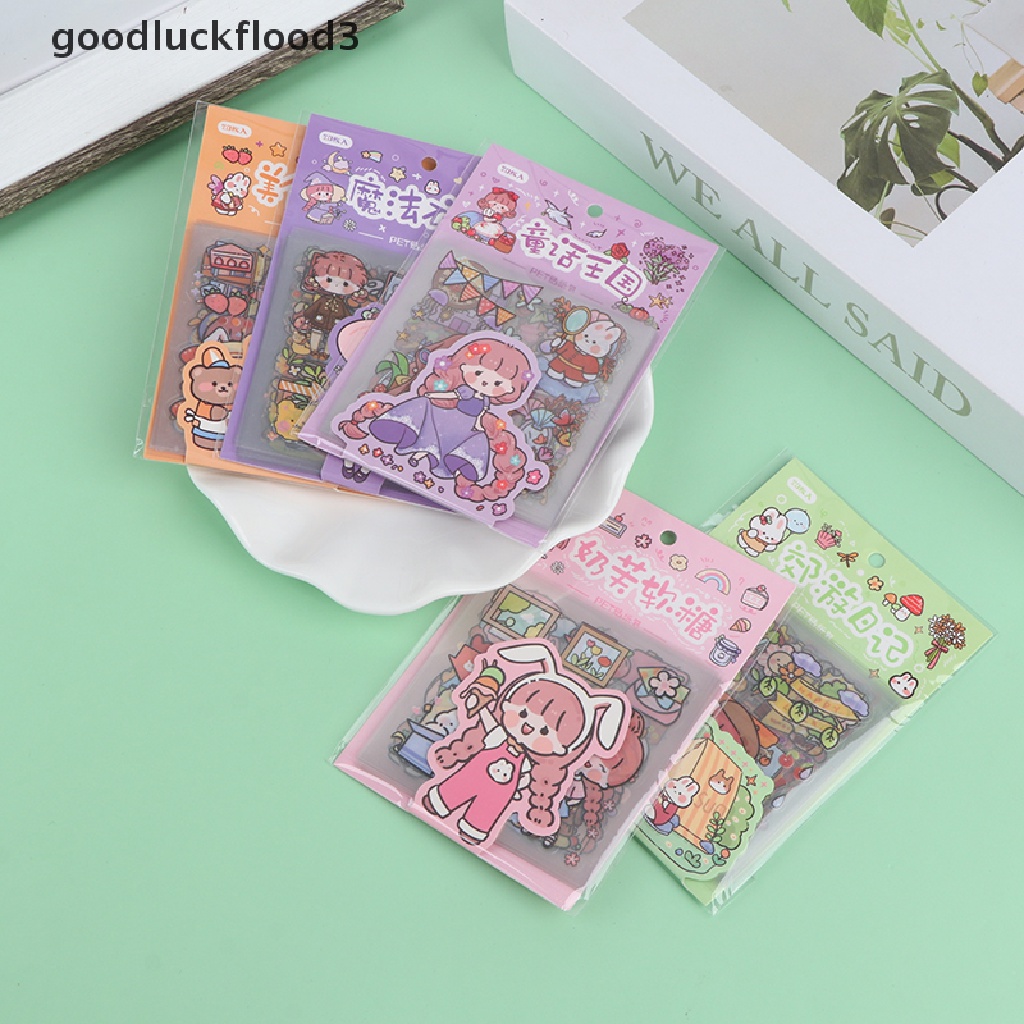 Bộ 20 Tấm Sticker Dán Họa Tiết Động Vật Hoạt Hình Dễ Thương Bắt Mắt