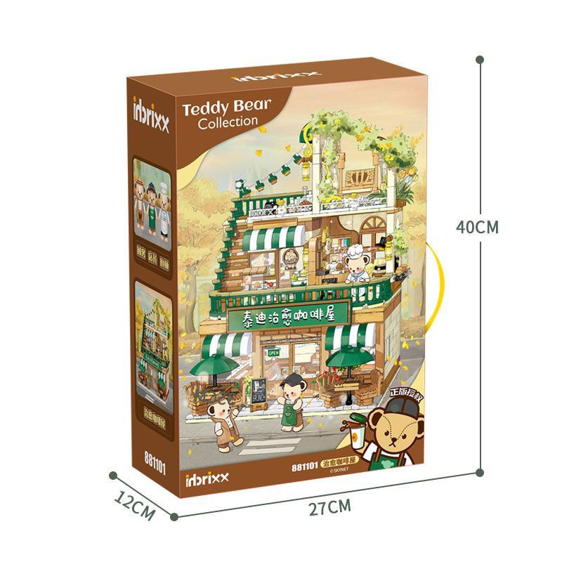 Đồ Chơi Lắp Ráp Hình Gấu Teddy Cỡ Lớn Dùng Trang Trí Quán Cà Phê