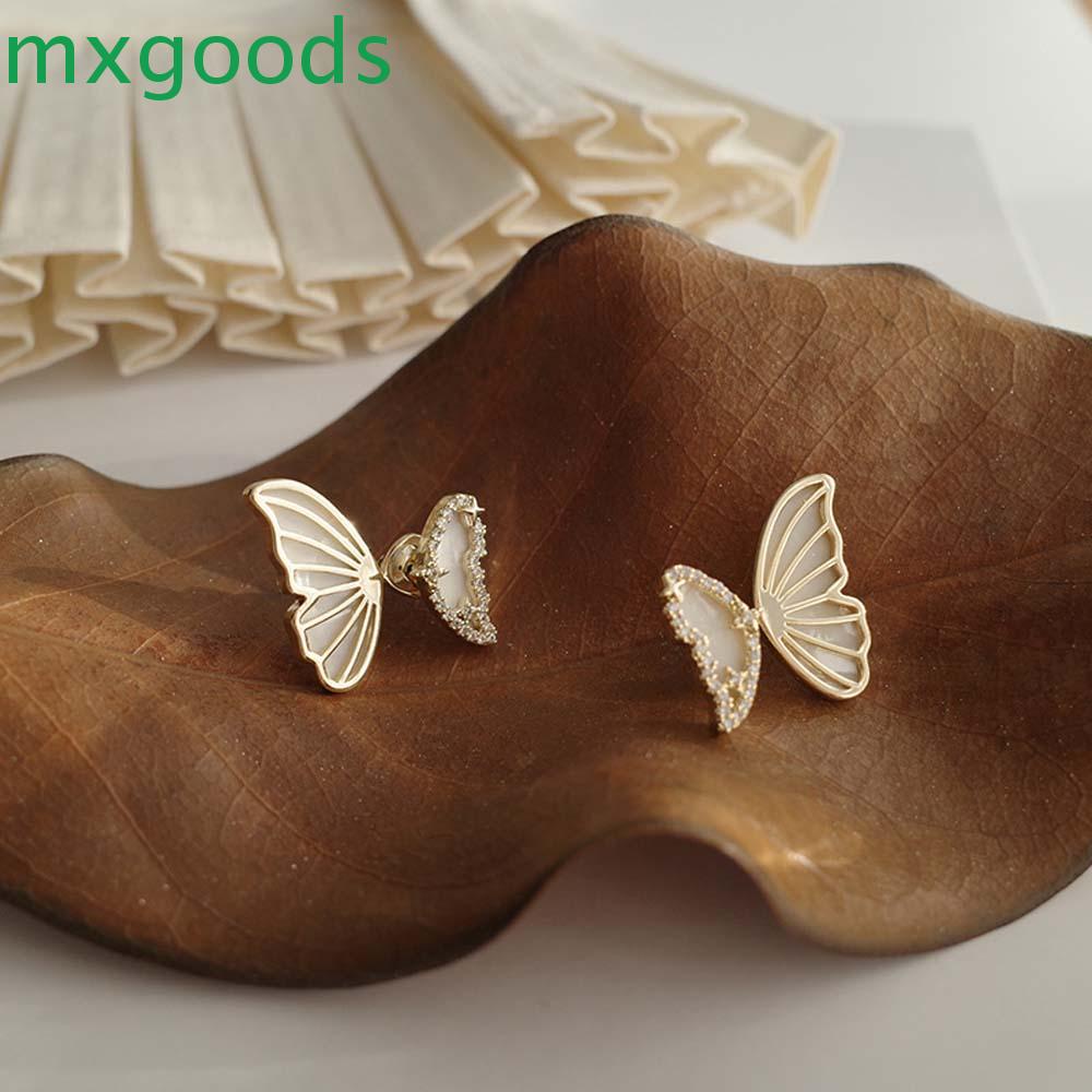 Khuyên Tai Hình Bướm Đính Kim Cương Phong Cách Hàn Quốc Thời Trang Cho Nữ