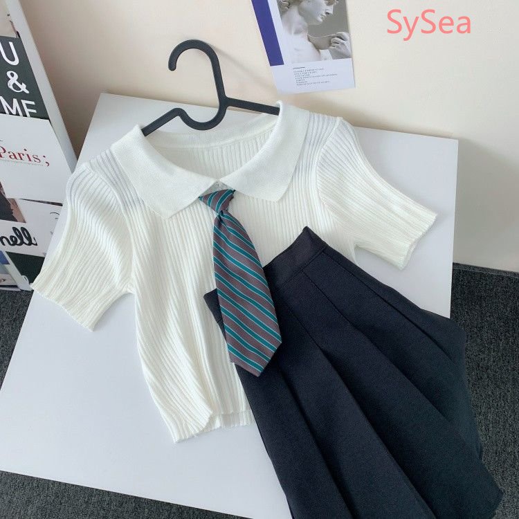 Áo Polo Dệt Kim Thời Trang Mùa Hè Pháp Cho Nữ