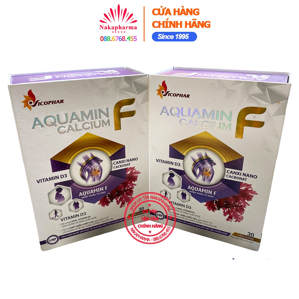 Calcium Aquamin F – Bổ sung canxi nano cacbonat, vitamin D3, bảo vệ xương chắc khỏe, phát triển chiều cao