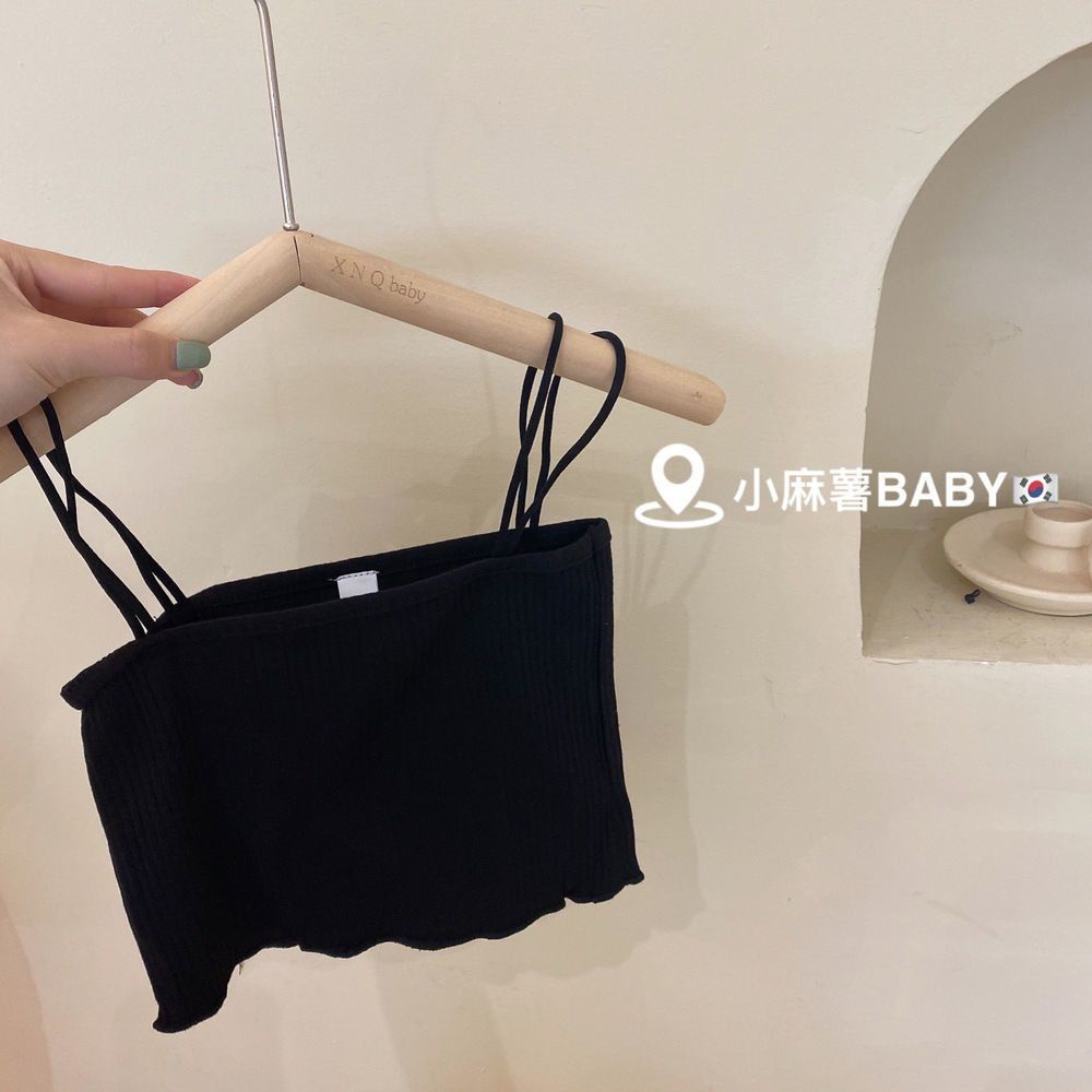 Áo Hai Dây Cotton Mỏng Màu Trơn Thoải Mái Phong Cách Phương Tây Mùa Hè Cho Bé Gái