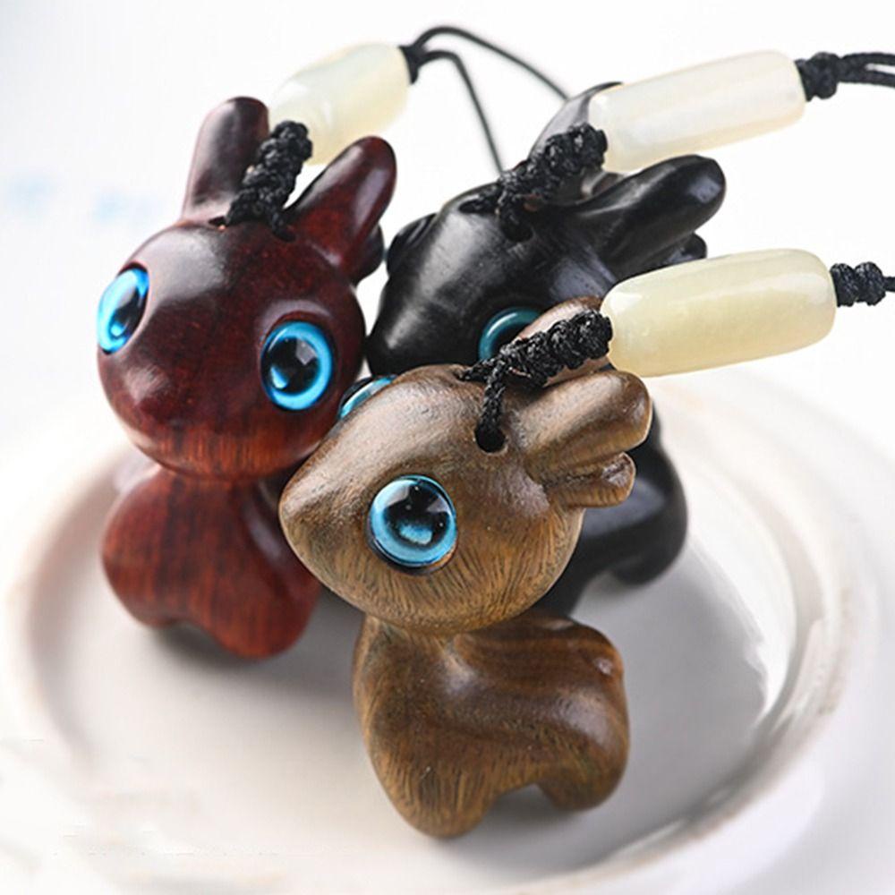 Aaron1 Móc Chìa Khóa Bằng Gỗ Đàn Hương Dệt Tay Độc Đáo Dễ Thương