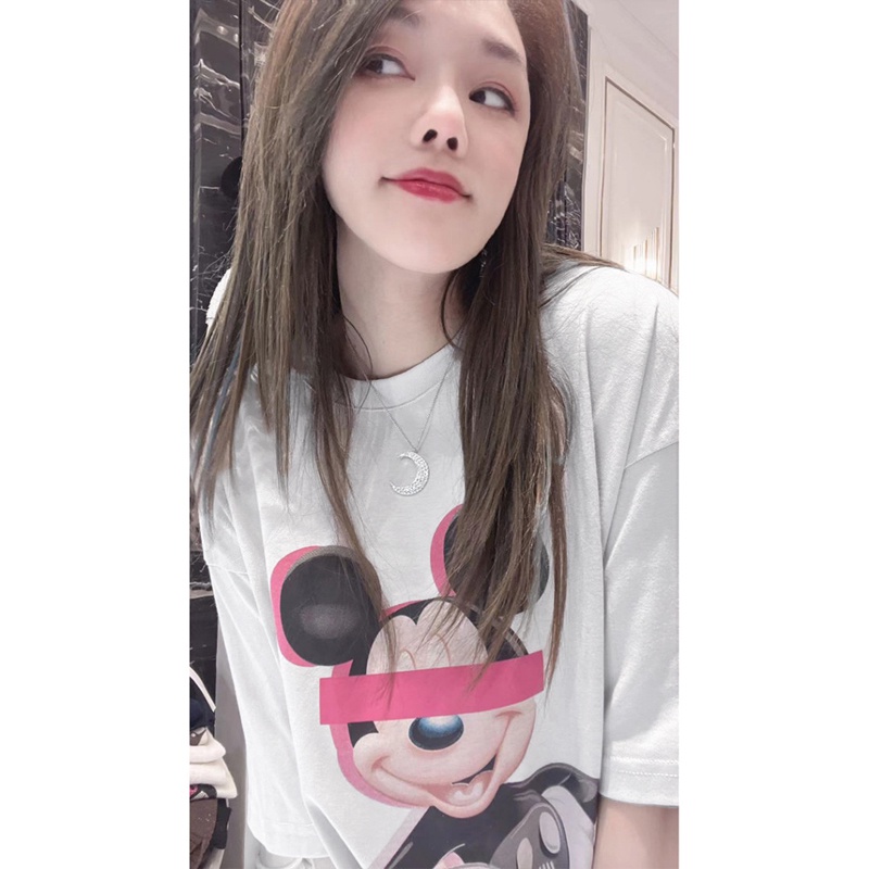 NRVP Áo Thun 100% Cotton Tay Ngắn In Họa Tiết Độc Đáo Phong Cách Hàn Quốc Cho Nữ