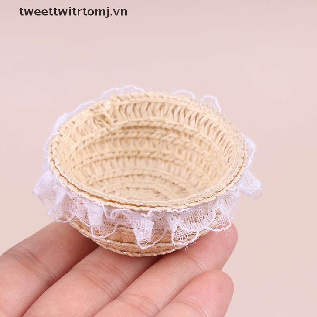 Giỏ Đan Mây Mini Độc Đáo Trang Trí Nhà Búp Bê