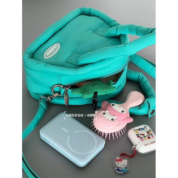 Túi Xách Đeo Chéo Mini Hình Tam Giác Mềm Mại Phong Cách Hàn Quốc 2023 Cho Nữ