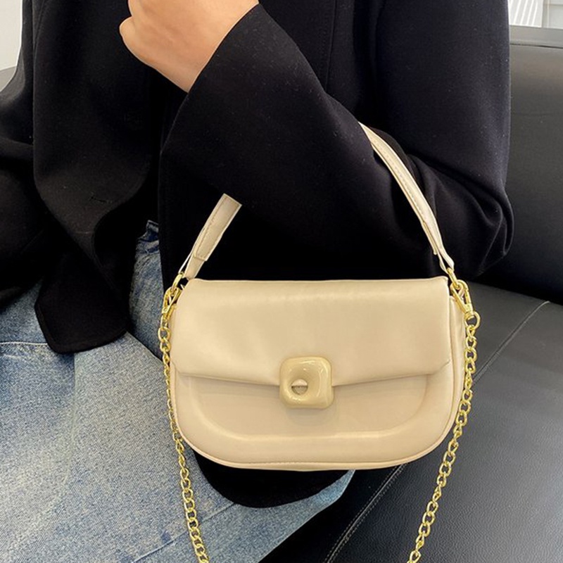 Túi Đeo Chéo Bằng Da pu Mềm Màu Trơn Thời Trang Dành Cho Nữ